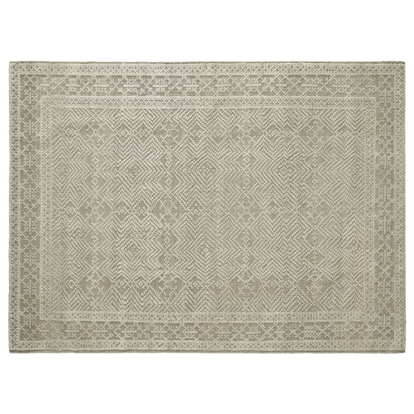 Dakota Fields Pricilla Handmade HandKnotted Wool Beige Rug Wayfair